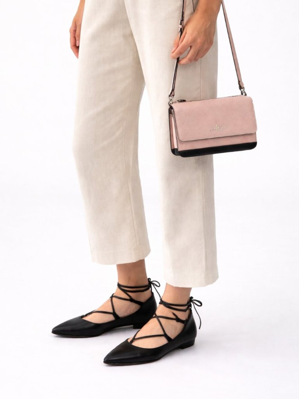 Kate Spade Greene Street Karlee Crossbody PXRU7582 – Punch Pink with Black Trim - Picture 1 of 9
